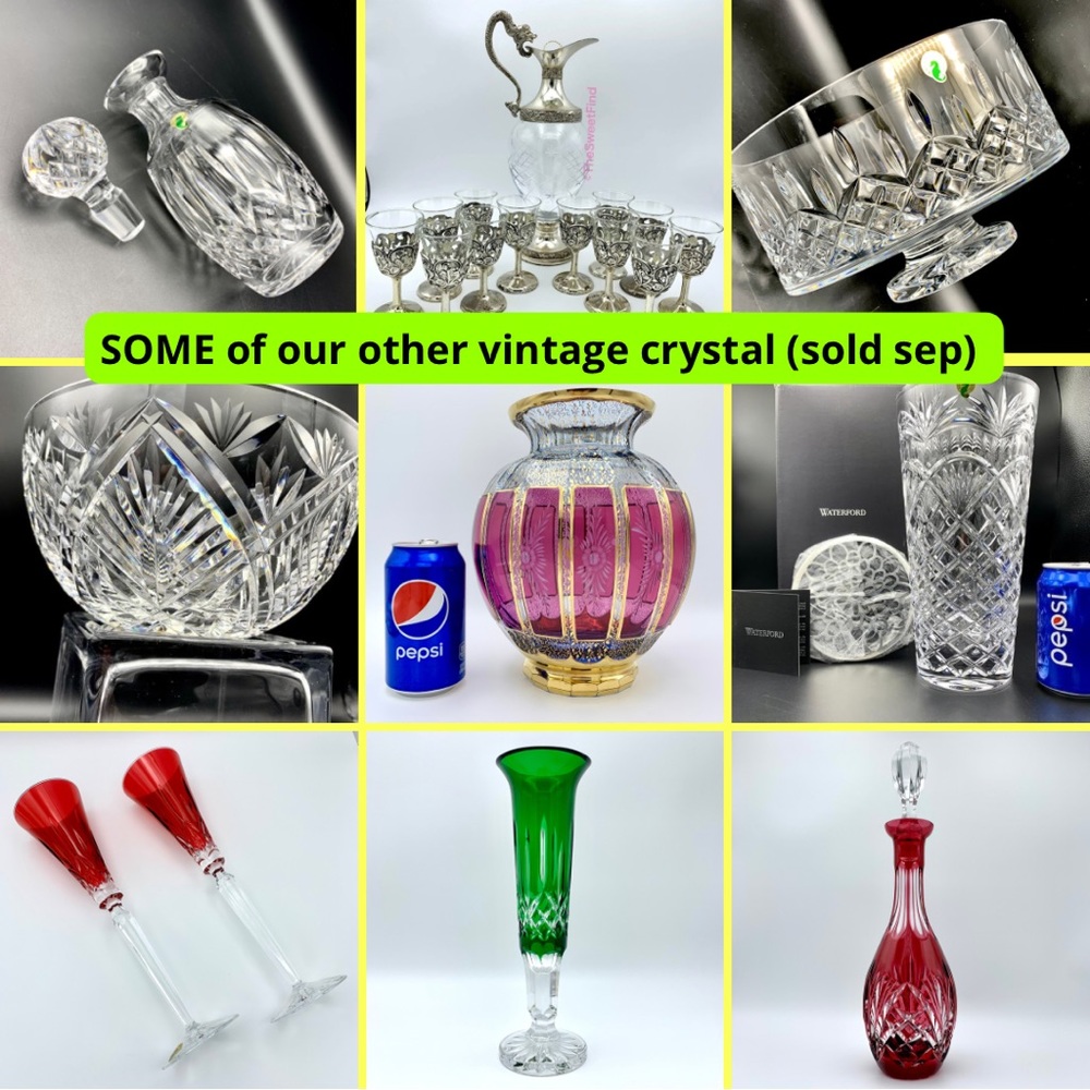 Waterford Crystal George Washington Candlestick Holders 11.75” Wood Base HTF NIB - Picture 13 of 15